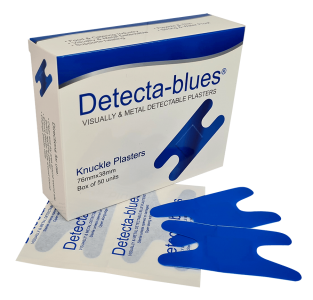 Blue Plasters Metal Detectable Large Knuckle Pkt 50