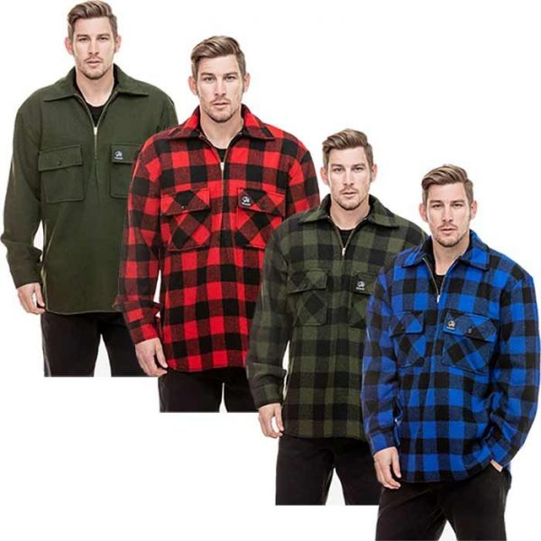 Swanndri Ranger 1/4 Zip Bushshirt Men's 100% NZ Wool