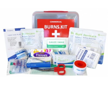 Burns First Aid kit, Medium Commercial Plastic Lunch Box