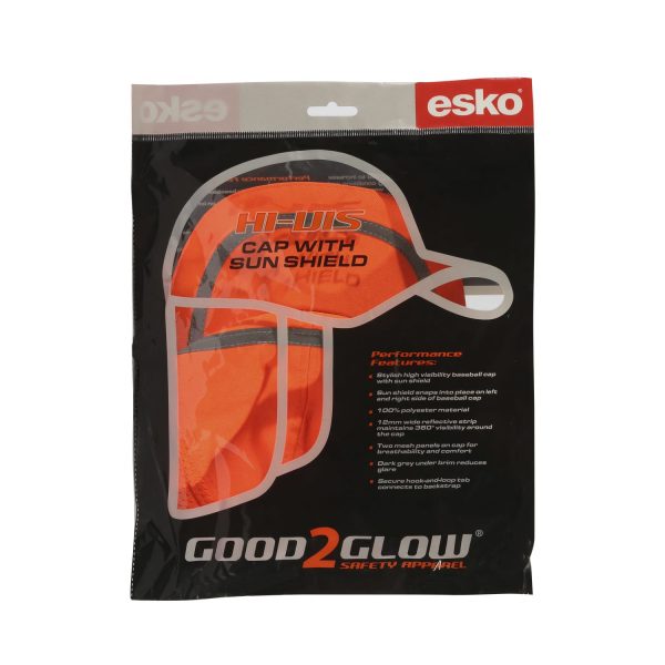 Esko Hi-Vis Baseball Cap With Sun Shield HCSO - Image 2