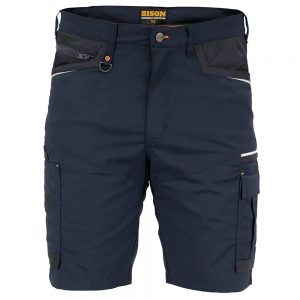 Bison Short Lightweight Stretch Polycotton Navy 19001N