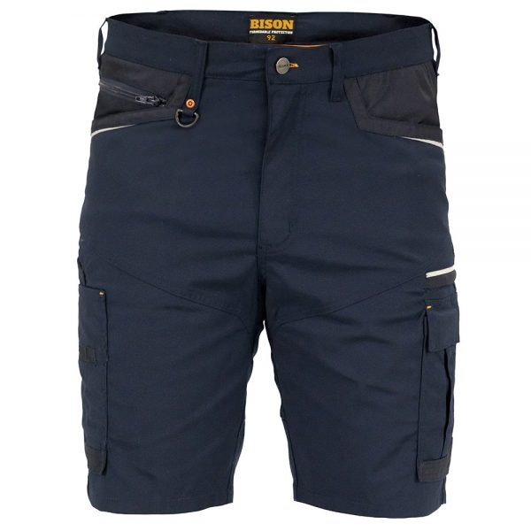 Bison Short Lightweight Stretch Polycotton Navy