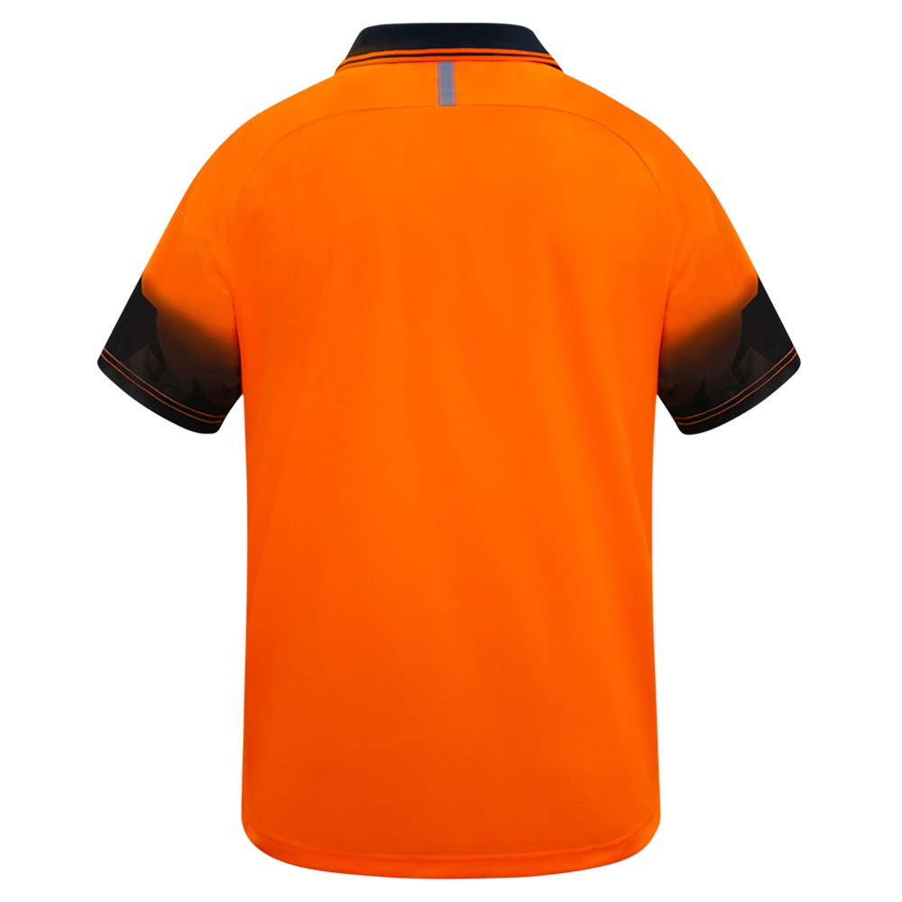 Bison Mountain Peak Orange Polo Day Only Polyester - Safety1st