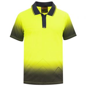 Bison Mountain Peak Polo Yellow Day Only Polyester