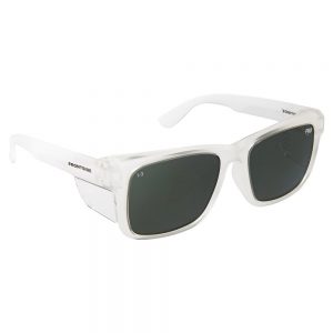 PRO Frontside Safety Glasses Polarised Smoke Lens Clear Frame