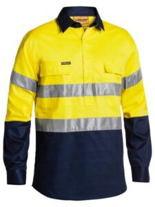 Bisley Closed Front Hi Vis Shirt 100% Cotton BTC6456