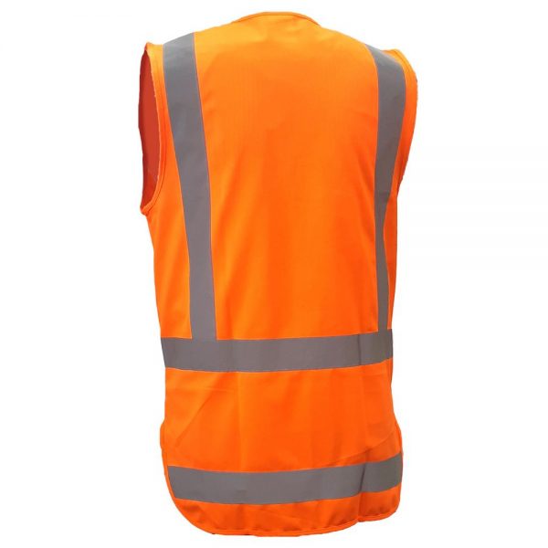 Caution Safety Vest Hi-Vis Basic OrangeTTMC-W17 - Image 2