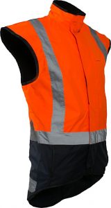 Caution StormPro Day/Night Fleece Lined Vest  – Orange/Navy or Yellow/Navy