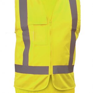 Caution Day/Night Fluro Yellow Safety Vest