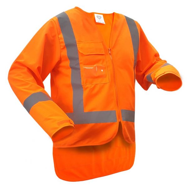 Caution TTMC-W17 Long Sleeve Safety Vest PCV1501 - Image 2