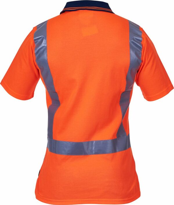 Polo Cotton Back Hi Vis D/N, Orange/Navy or Yellow/Navy - Image 3