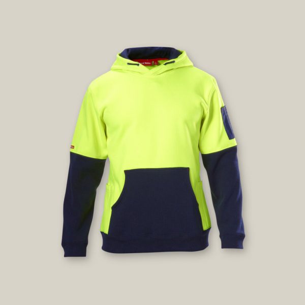 Hard Yakka Fleece Hoodie Hi-Vis Two Tone Fleece Hoodie Hard Yakka Workwear