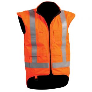 Bison Vest FR and Antistatic Fleece Lined TTMC – Orange