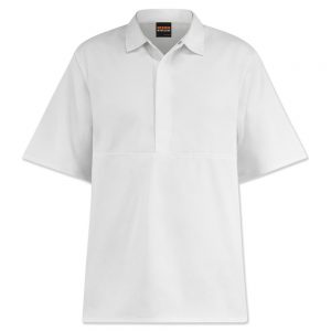 Jerkin Short Sleeve Domed Food Industry Polycotton White