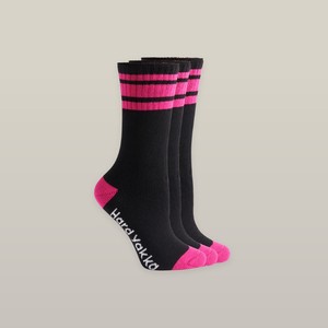 Hard Yakka Womens 3Pack Bamboo Sock Pink/Black