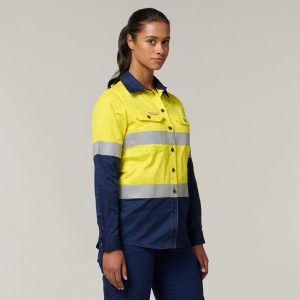 Hard Yakka Koolgear Hi-Vis Vented Taped Woman’s Shirt Y08220