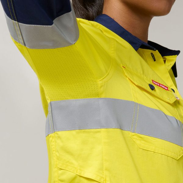 Hard Yakka Koolgear Hi-Vis Vented Taped Woman's Shirt Y08220 - Image 2
