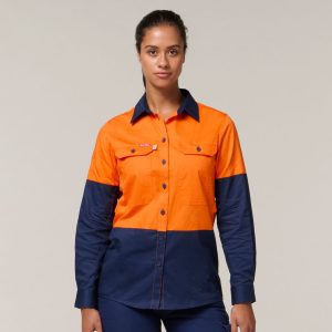 Hard Yakka Hi-Vis Vented Koolgear LS Shirt Women’s Y08225