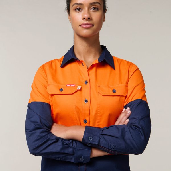 Hard Yakka Hi-Vis Vented Koolgear LS Shirt Women's Y08225 - Image 3