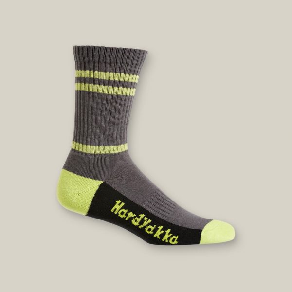 Hard Yakka Cotton Crew Work Sock 5 Pack - Image 2