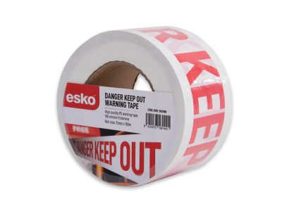 Esko Barrier Tape DANGER KEEP OUT Red on White