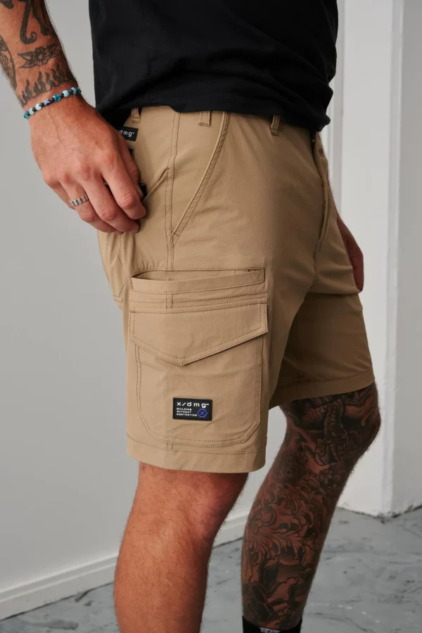 XDMG Men's Lightweight Work Shorts - Black, Navy, Stone - Image 11