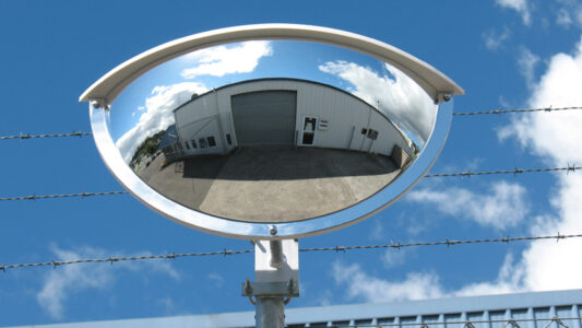 Bennett Half-Dome 600x300mm Acrylic Outdoor Mirror
