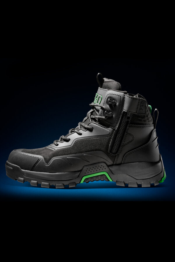 FXD Safety Boot, Zip Sided, WB-6 Black, Stone or Wheat - Image 4