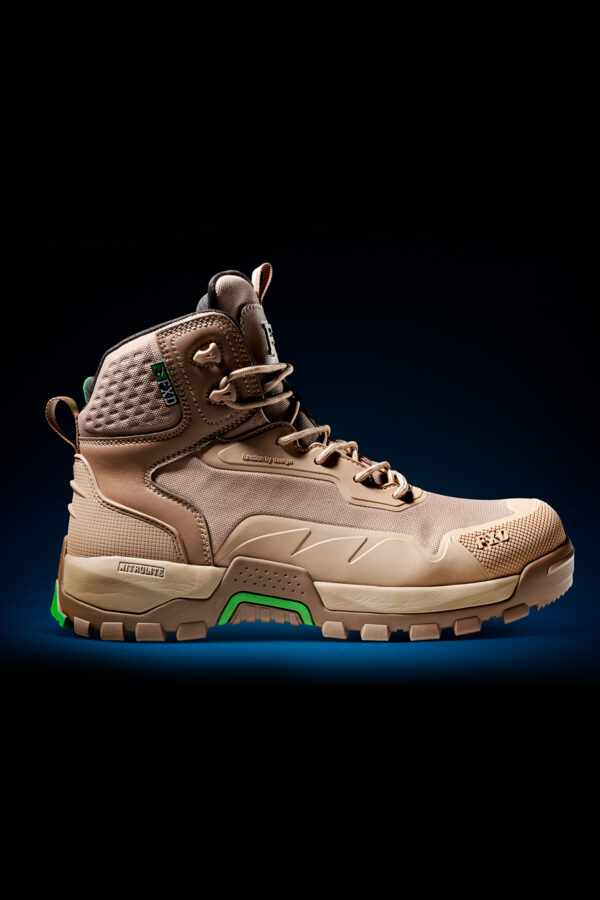 FXD Safety Boot, Zip Sided, WB-6 Black, Stone or Wheat - Image 6
