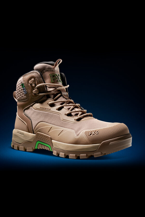 FXD Safety Boot, Zip Sided, WB-6 Black, Stone or Wheat - Image 9