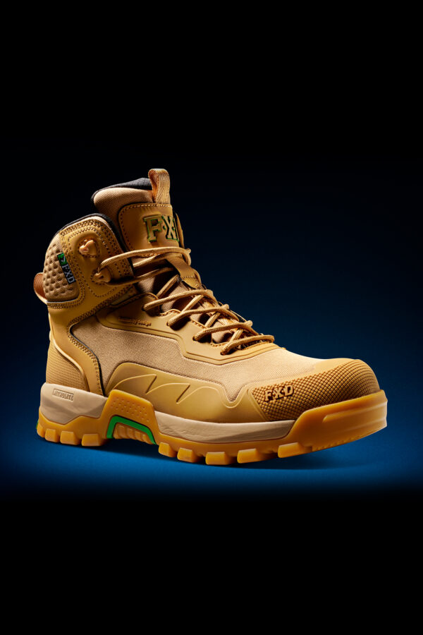 FXD Safety Boot, Zip Sided, WB-6 Black, Stone or Wheat - Image 11