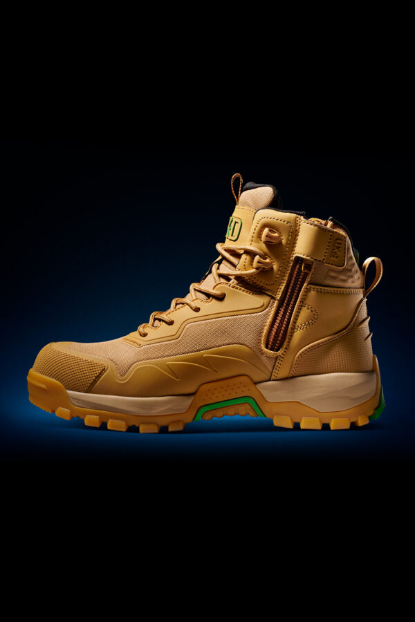 FXD Safety Boot, Zip Sided, WB-6 Black, Stone or Wheat - Image 14