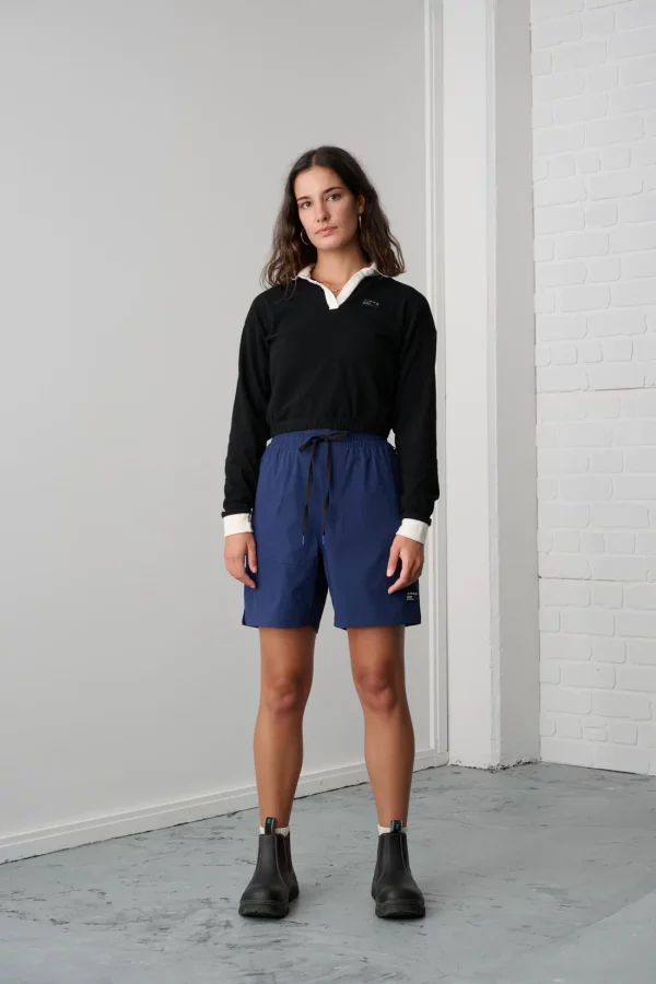 XDMG Women's Elastic Waist Work Shorts - Black, Navy, Stone - Image 7
