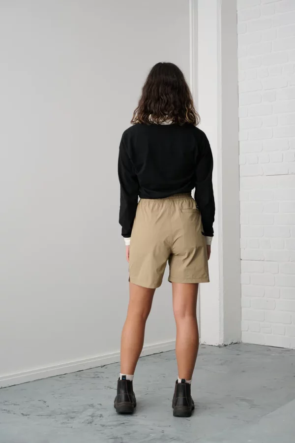 XDMG Women's Elastic Waist Work Shorts - Black, Navy, Stone - Image 10