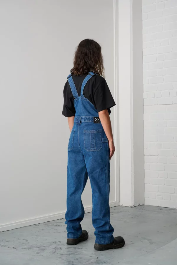 XDMG Cotton Overalls Bib - Organic Cotton 90s Blue - Image 4
