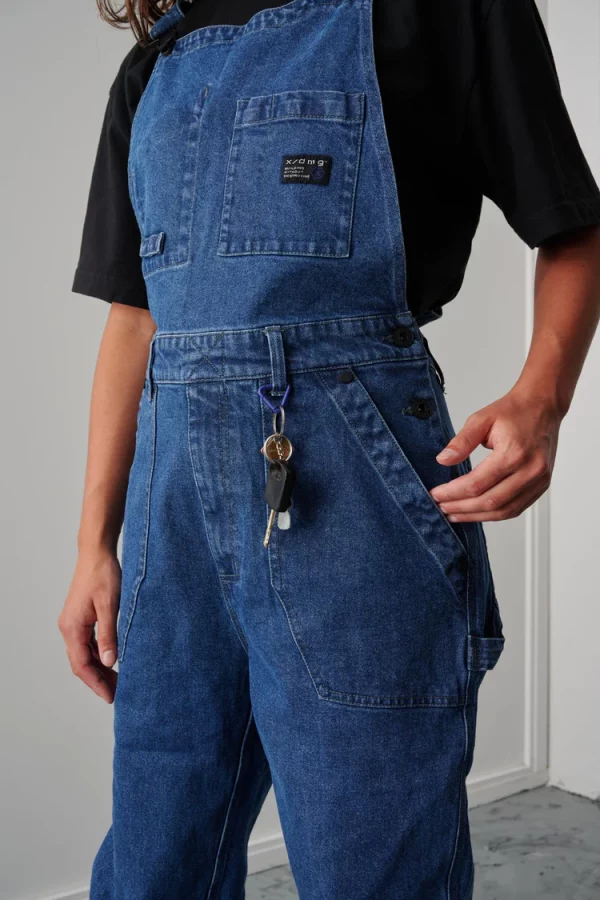 XDMG Cotton Overalls Bib - Organic Cotton 90s Blue - Image 5