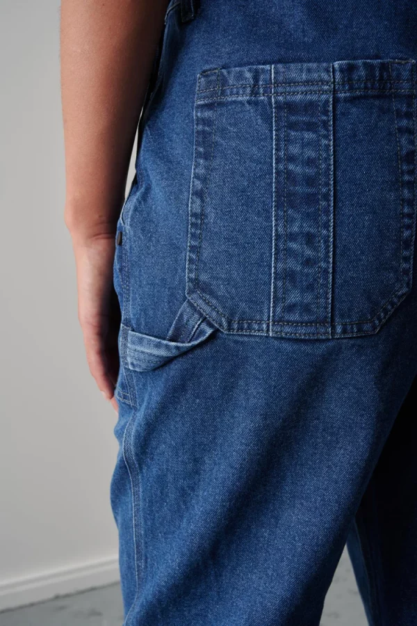 XDMG Cotton Overalls Bib - Organic Cotton 90s Blue - Image 7