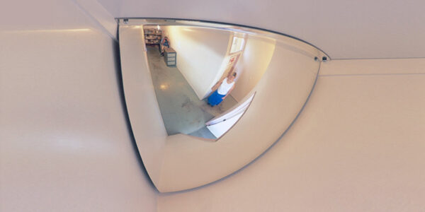 Bennett Acrylic Quarter 900mm Dome Mirror Indoor