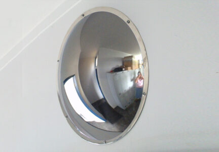 Bennett Wall Dome 500mm Mirror Stainless Steel