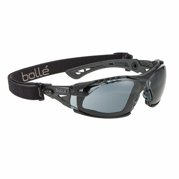 Bolle Rush Plus Seal Glasses Kit Smoke Lens Black/Black Temples