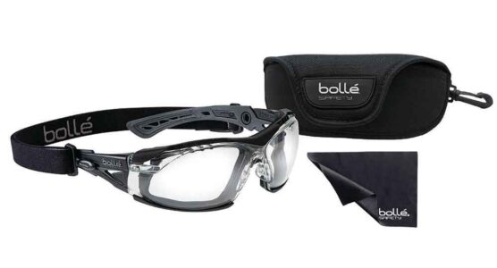 Bolle Rush Plus Seal Glasses Kit Clear Lens Black/Black Temples