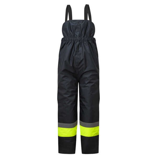 Huski Freezer Bib & Brace Hi Vis Yellow/Navy - S - 5XL - Image 2