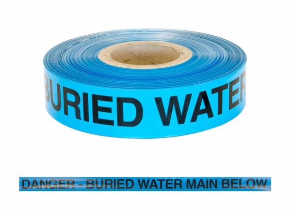 Water Main Below Tape - Detectable Foil Trench Tape 50mmx304m