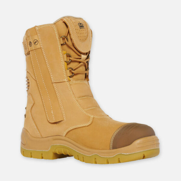 Bennu Riggers Work Boot - King Gee Zip Side Wheat