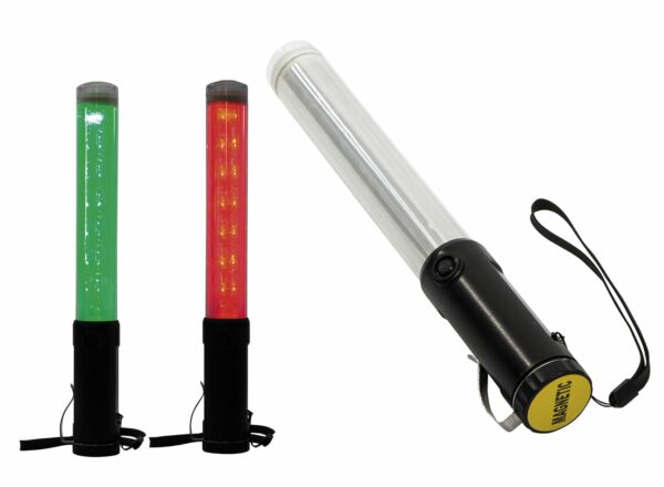 Traffic Signalling Baton LED Red/Green Magnetic Base - Image 2