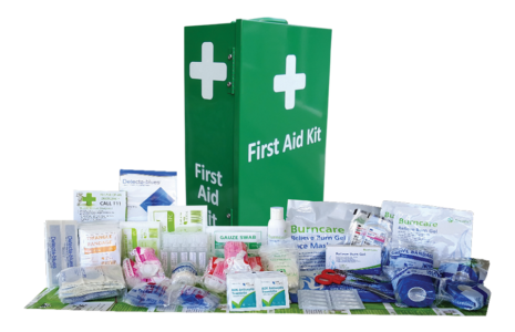 First Aid Kit Large Food/Catering, Metal Box, Portrait