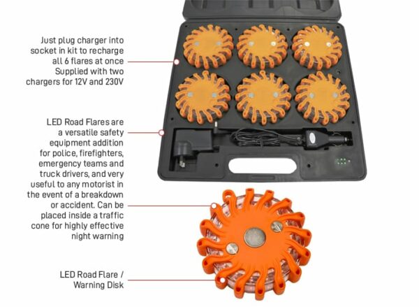 Esko Road Flare LED Rechargeable 6 pack