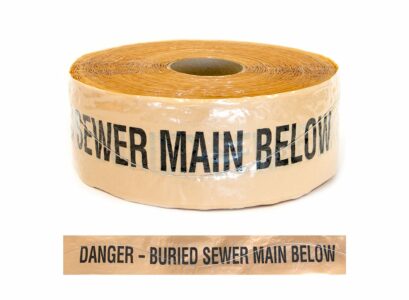 Trench Tape Sewer Main Below – Detectable Wire 100mmx250m