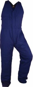 Overall Bib Easy Action Polycotton – Black, White and Royal Blue