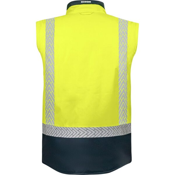 Bison Vest Reversible Puffer Stamina ECO Yellow/Navy - Image 2